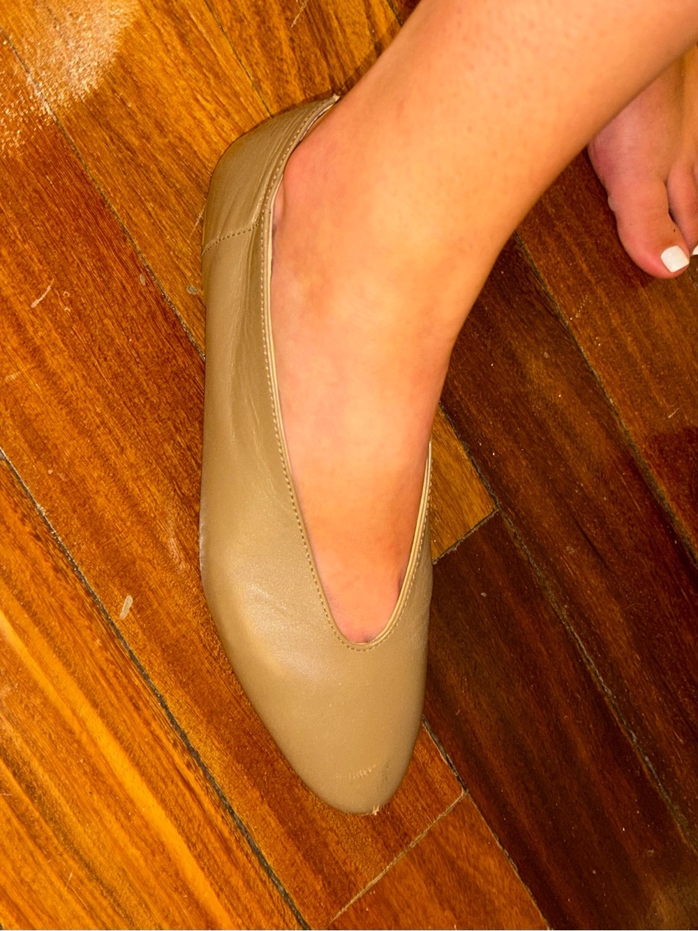 A. Soliani | Scala Slip-On Leather Flats in Taupe